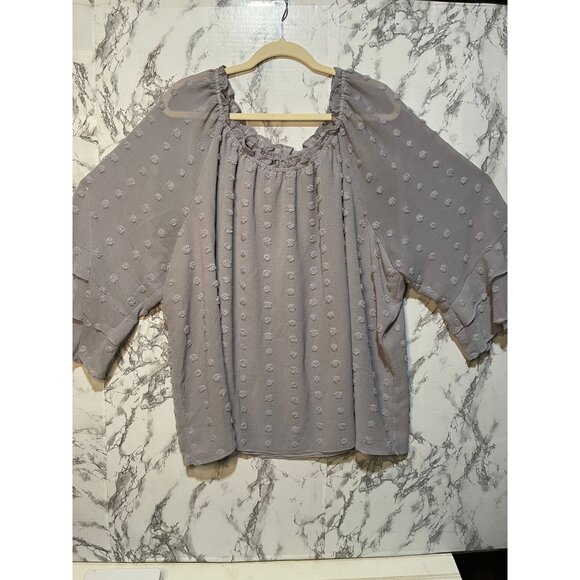 Cato Women's Light Purple Textured Blouse Size 22/24W - Picture 2 of 8